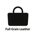 Минималистичная одноцветная иконка, символизирующая кожу высшего сорта Full Grain на белом фоне
